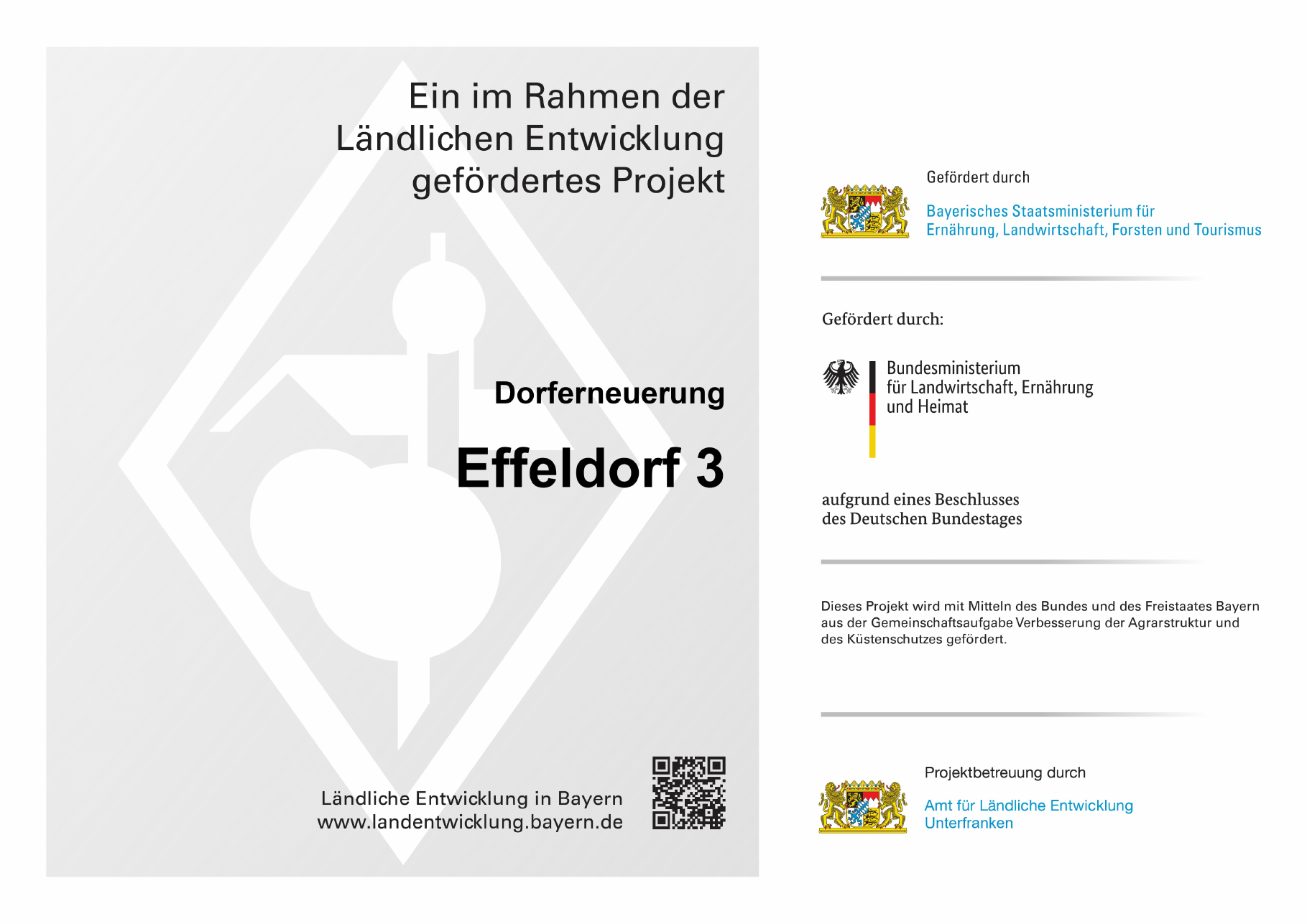 Erläuterungstafel Dorferneuerungsverfahren Effeldorf 3